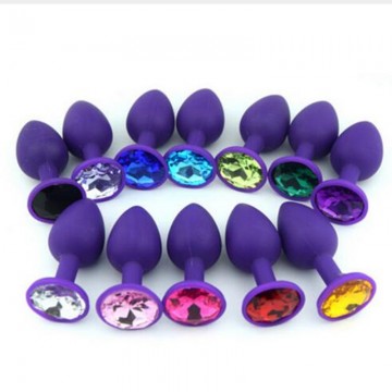 Medium Silicone Crystal Butt Plug Medium Silicone Crystal Butt Plug